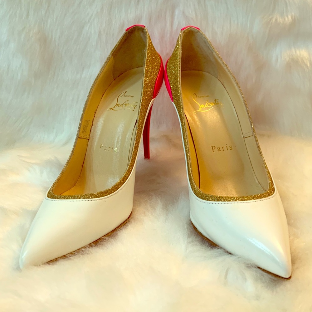 Christian Louboutin Tucsick 100 glitter heels pump